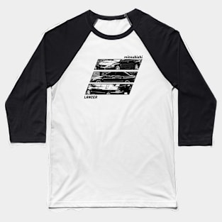 MITSUBISHI LANCER EVO IX Black 'N White Archive 2 Baseball T-Shirt